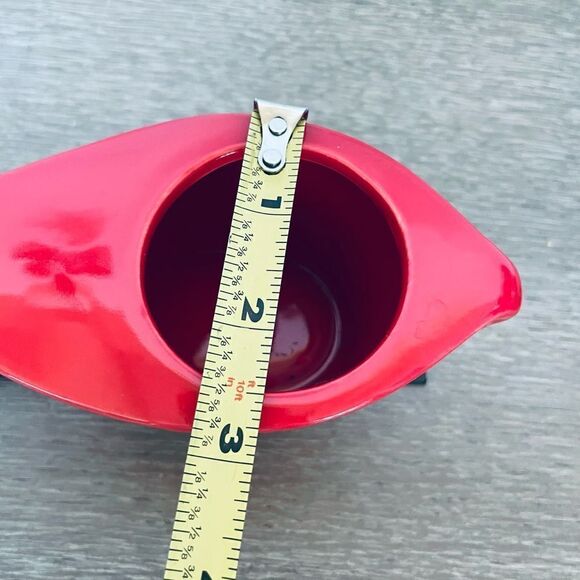 Christmas Ceramic Sleigh Planter Succulent Plant Pot Candle Holder - Picture 3 of 4